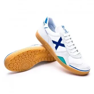 Futsal Shoes Gresca White-Blue-Caramel