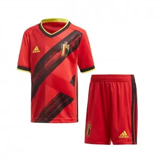 Kit Belgium Home kit 2020-2021 Kids Collegiate Red-Black-Bright Yellow