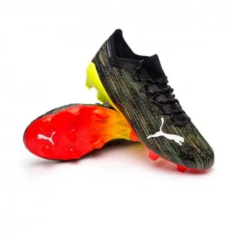 Bota Ultra 1.2 FG/AG Black-White-Yellow Alert