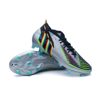 Football Boots Predator Edge .1 FG Silver Metalic-Carbon