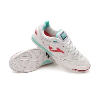 Futsal Shoes Top Flex White-Turquoise