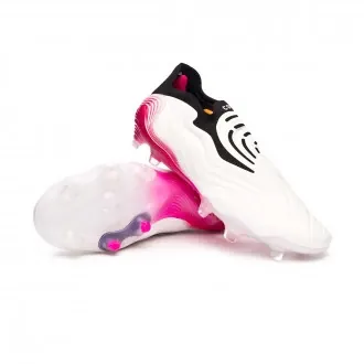 Bota Copa Sense + FG White-Shock Pink