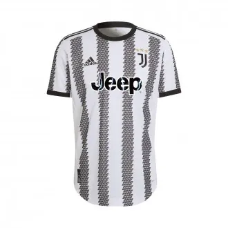 T-Shirt Juventus FC Home Jersey Authentic 2022-2023 White-Black