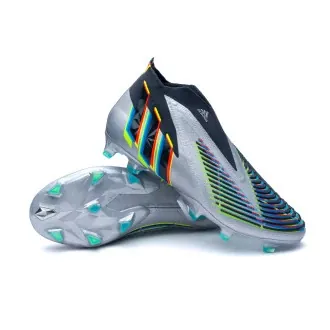 Bota Predator Edge + FG Silver Metalic-Carbon
