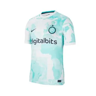 T-Shirt Kids FC Inter de Milán Away Jersey Stadium 2022-2023 White-Light Aqua