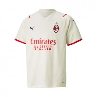 T-Shirt Kids AC Milan Away Jersey 2021-2022 Afterglow-Tango Red