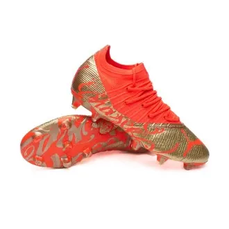 Bota Future 1.4 Neymar FG/AG Fiery Coral-Gold