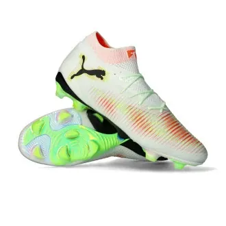 Bota Future 8 Ultimate Teaser FG White-Black-Lime Squeeze-Green Glare