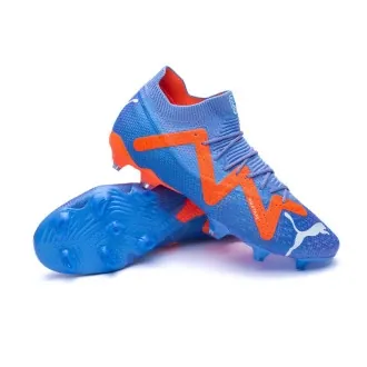 Bota Future Ultimate FG/AG Blue Glimmer-White-Ultra Orange