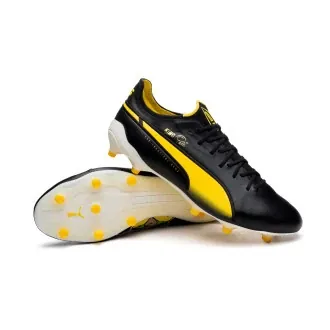 Bota King Ultimate Pelé Edition FG/AG Black-White-Pelé Yellow-Gold-Frosted Ivory