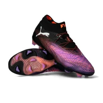 Football Boots Future 8 Ultimate FG Black-White-Glowing Red