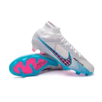 Football Boots Air Zoom Mercurial Superfly 9 Elite FG White-Baltic Blue-Pink Blast