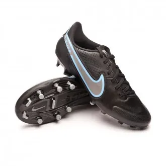 Football Boots Tiempo Legend 9 Academy FG/MG Black-Iron Grey-University Blue