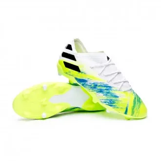 Football Boots Kids Nemeziz 19.1 FG White-Black-Signal green