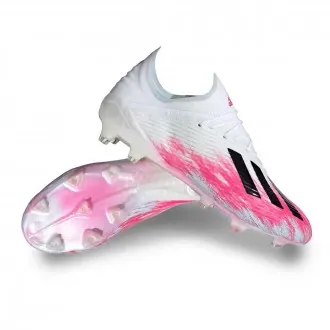 Football Boots X 19.1 FG White-Black-Shock pink