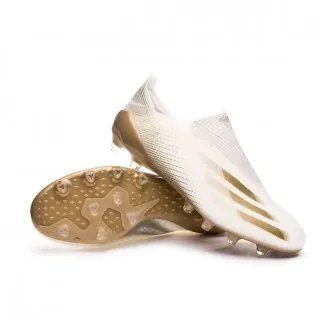 Football Boots X Ghosted + AG White-Metallic Gold Melange-Black