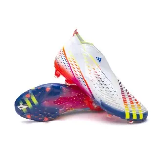 Bota Predator Edge + FG White-Solar Yellow-Power Blue