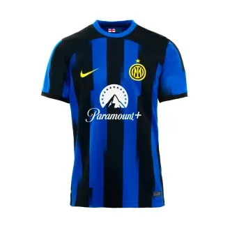 Camiseta Inter Milan Primera Equipación Authentic 2023-2024 Lyon Blue-Black-Vibrant Yellow
