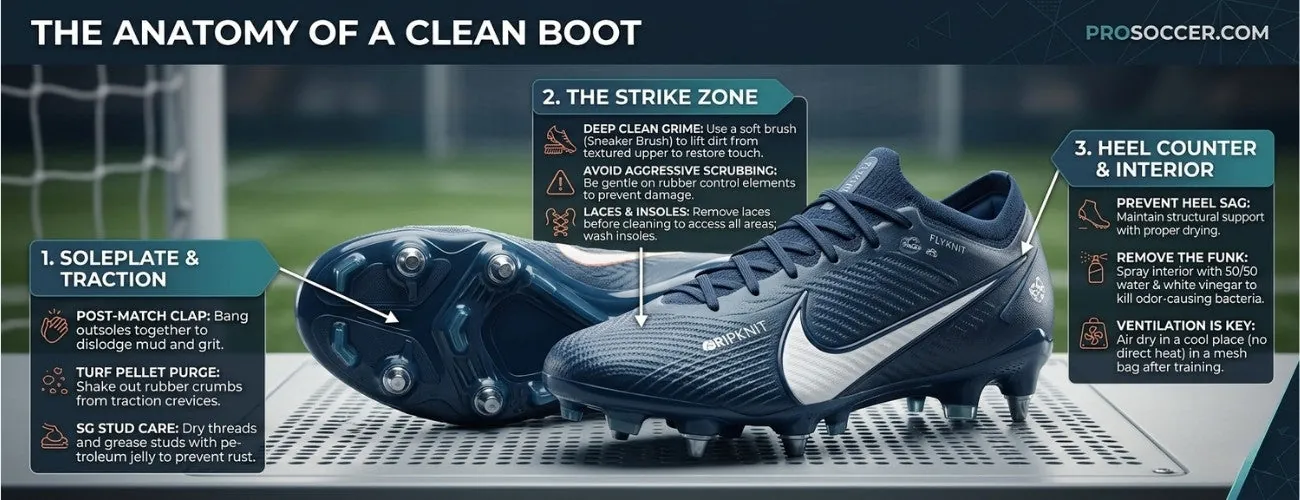the anatomy of a clean soccer cleat