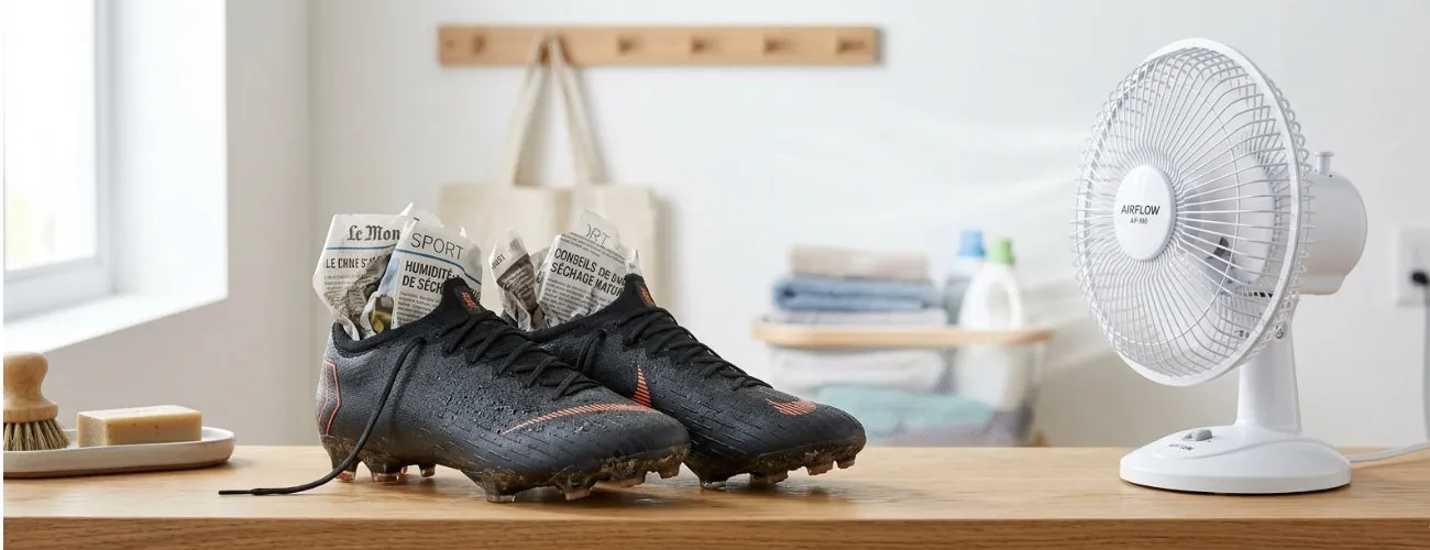 how to dry soccer cleats