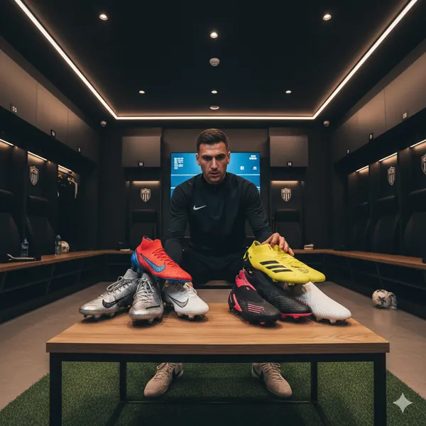 soccer player choosing between nike and adidas soccer cleats