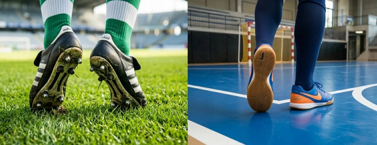 soccer cleats vs. futsal shoes