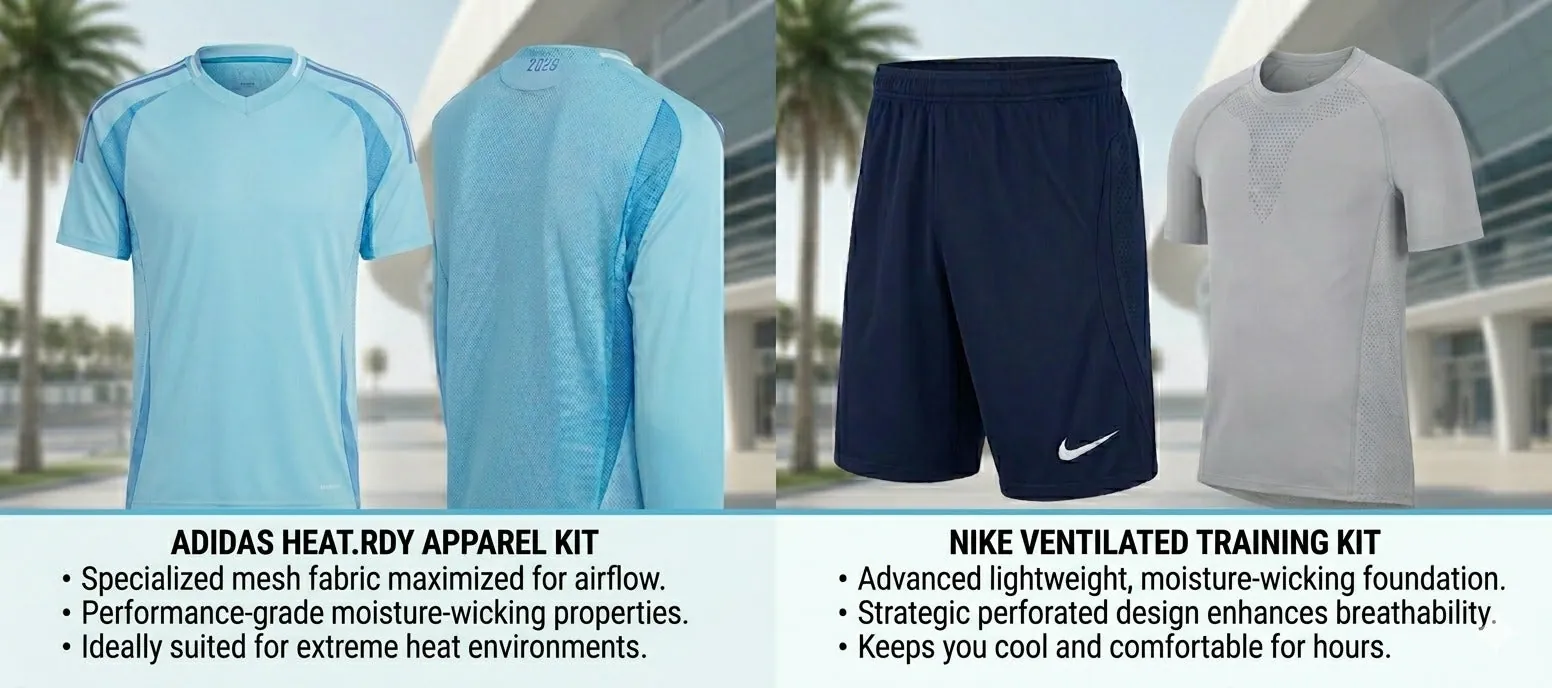 high humidity apparel, nike breathable jersey, adidas breathable jersey