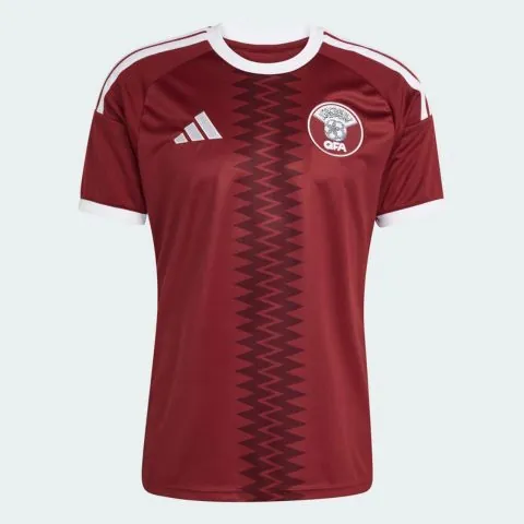 Qatar 2026 national team jersey deep red maroon