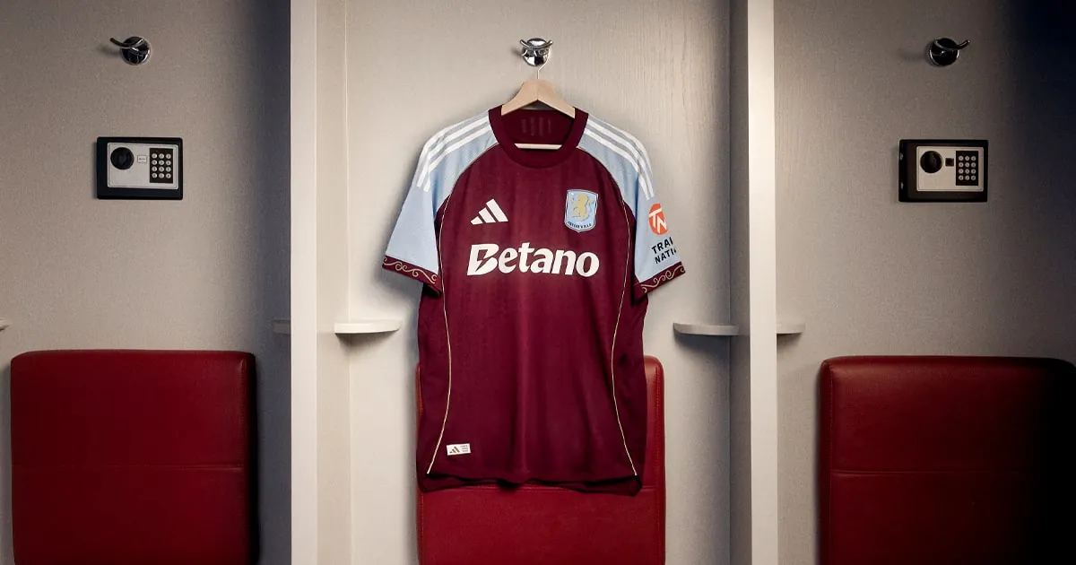Aston Villa & adidas Drop Heritage-Rich Home Kit Design For 25/26 Season
